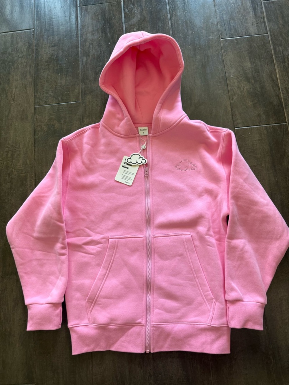 Cloud Nine Cloud Zip Up Hoodie for Stress and Anxiety Pink Size S NWT